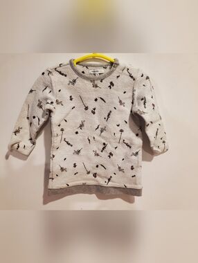 Noppies 74/6-9 Month Cream Sweatshirt with Tiny Floral Motif
